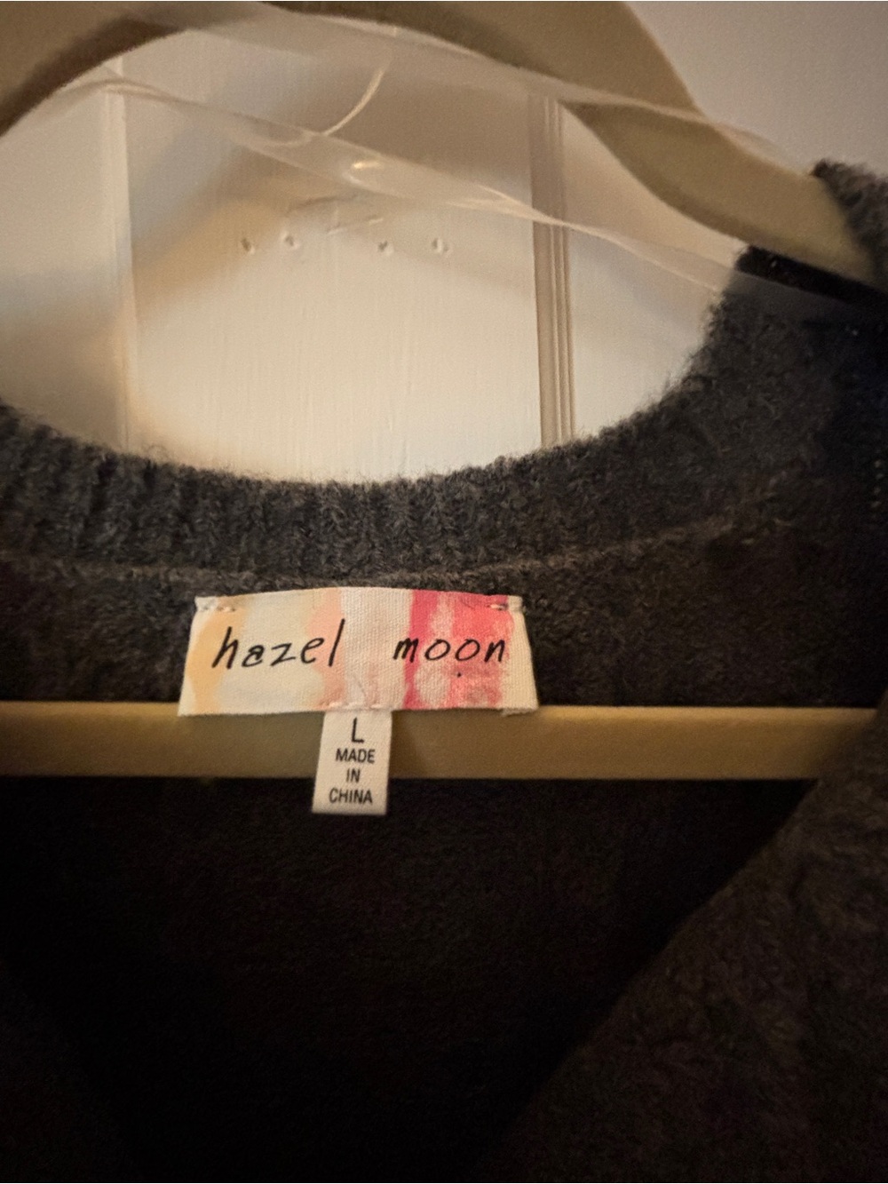 Hazel Moon Women's Dark Gray Cozy Knit Sweater